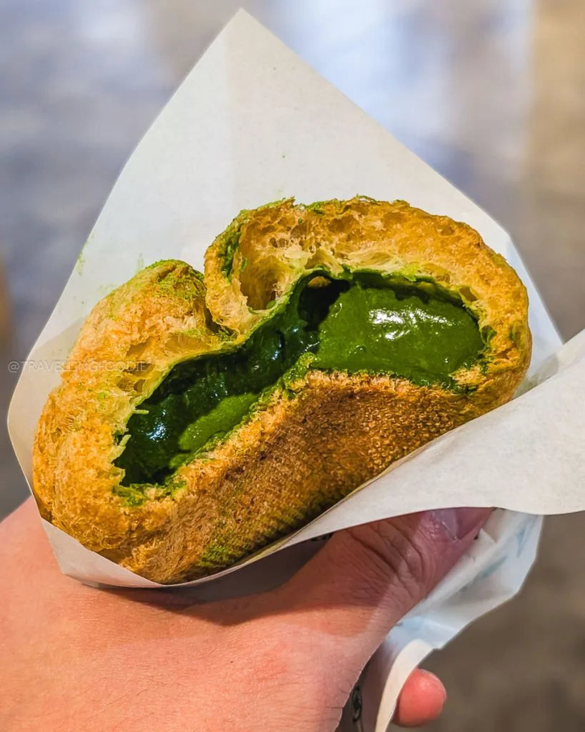 Choux au Craquelin at Matcha Sweets Kaminari-Issa in Asakusa Tokyo