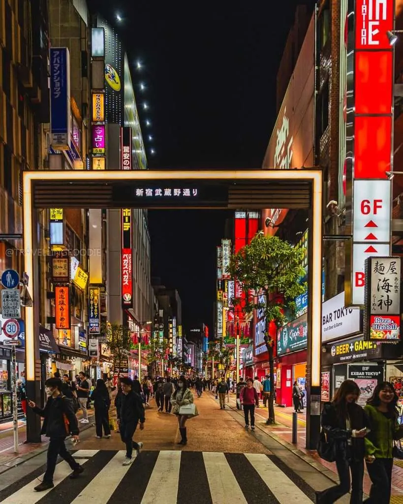 Musashino Street in Shinjuku Tokyo