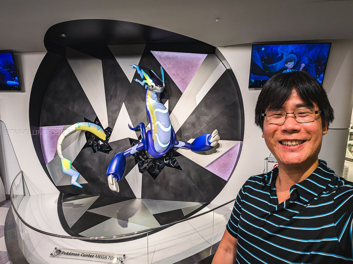 Travelling Foodie Raymond Cua with Statue at Pokemon Center Mega Tokyo in Sunshine City Ikebukuro