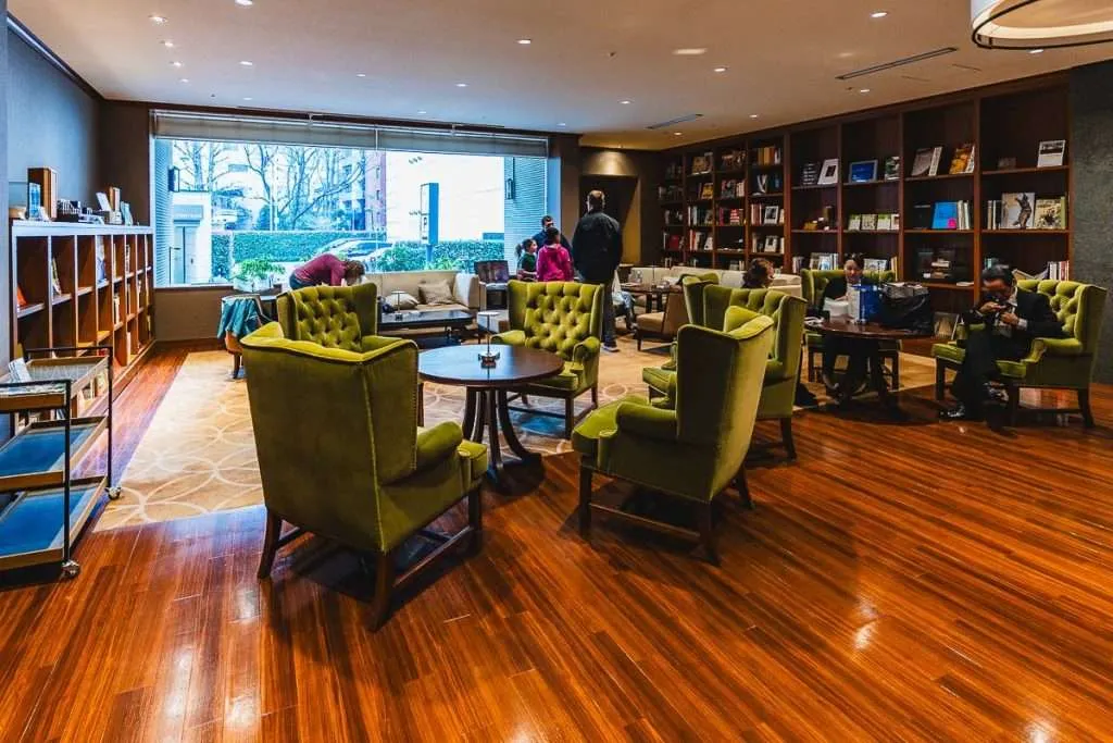 Library Lobby at Shiba Park Hotel in Tokyo