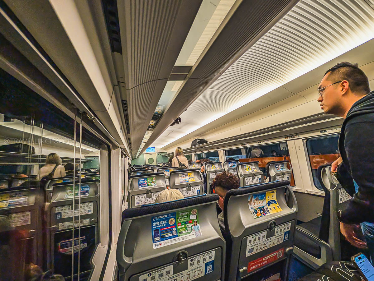 Interior of Skyliner Train from Narita to Tokyo