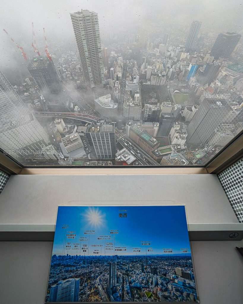 Labelled Panoramic View at Sunshine 60 Observatory Tenbou-Park in Sunshine City Ikebukuro
