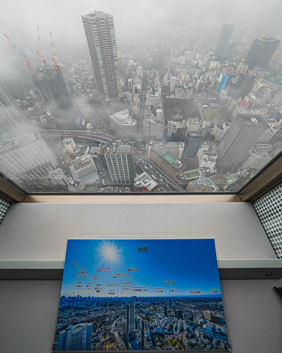 Labelled Panoramic View at Sunshine 60 Observatory Tenbou-Park in Sunshine City Ikebukuro