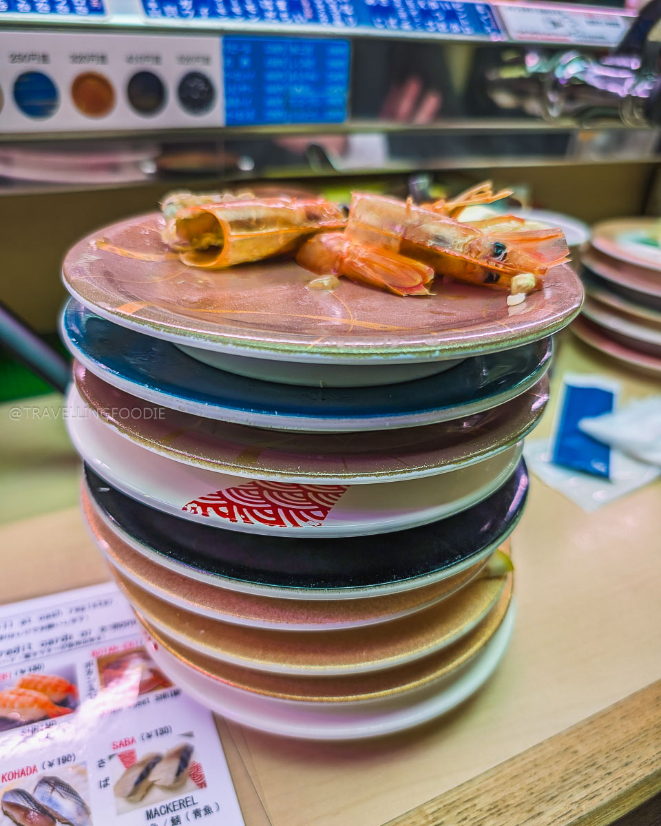 Stack of plates at Tenka Zushi - Ikebukuro
