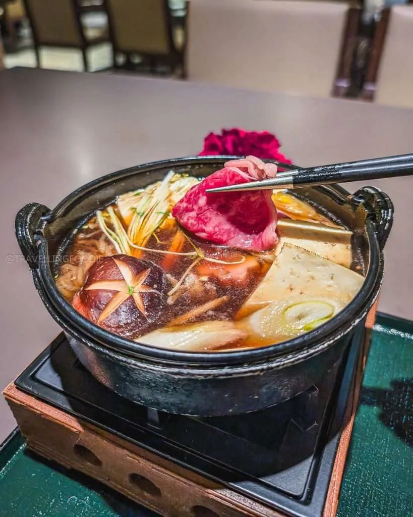 Kuroge Wagyu Sukiyaki at The Dining at Shiba Park Hotel in Tokyo