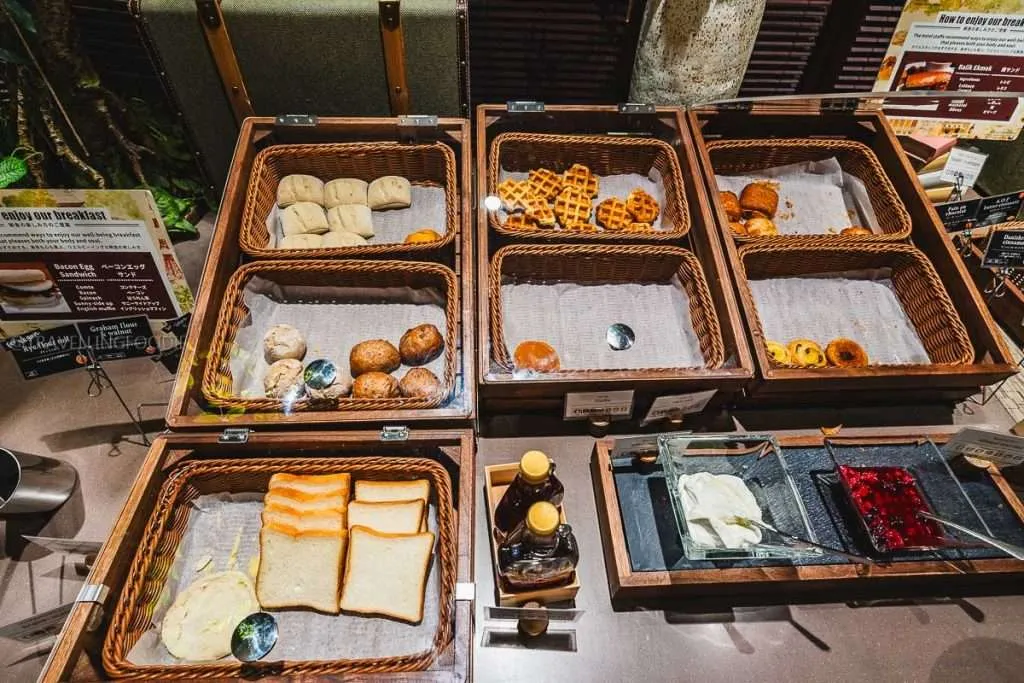 Bread Station for breakfast at The Dining at Shiba Park Hotel in Tokyo