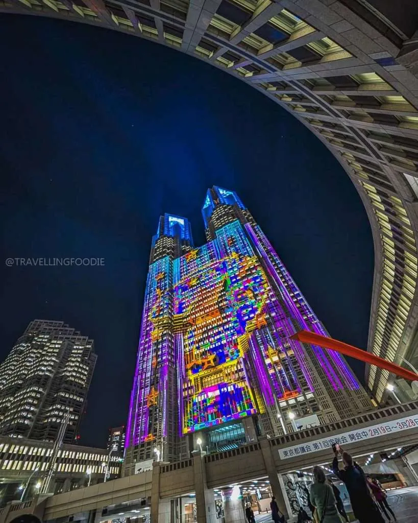 Light and Sound Show at Tokyo Metropolitan Government Building in Shinjuku