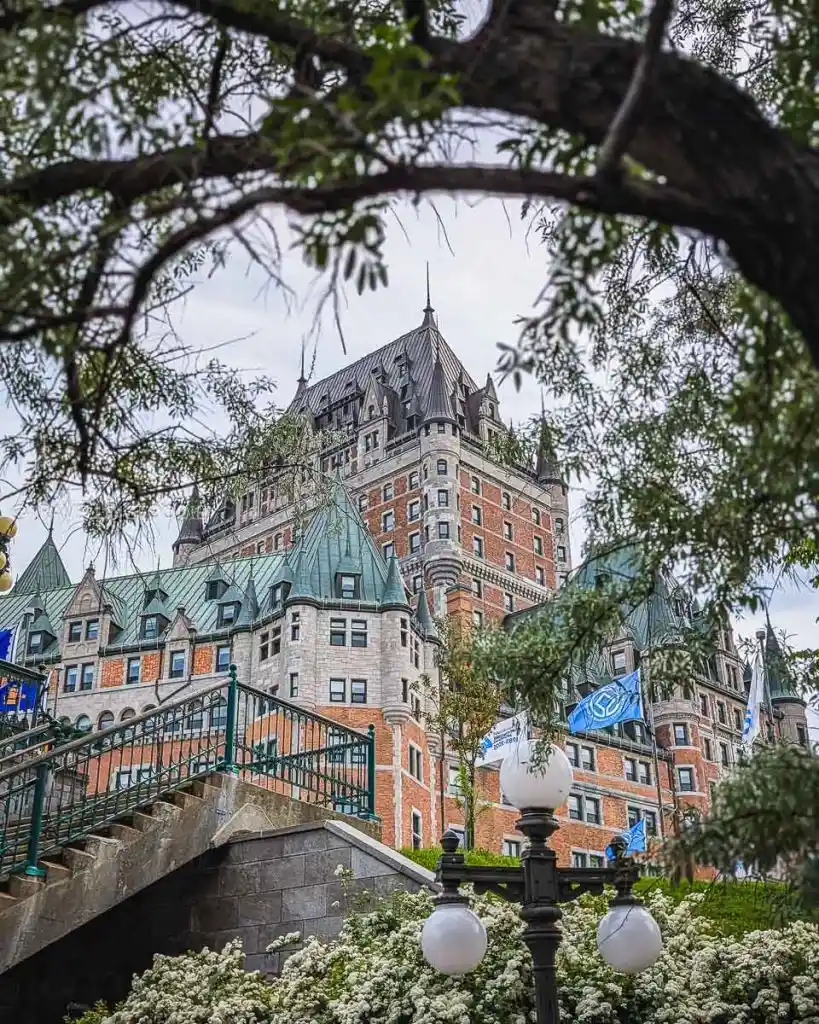 Framing the beauty of Fairmont Le Château Frontenac in Old Quebec City, Canada