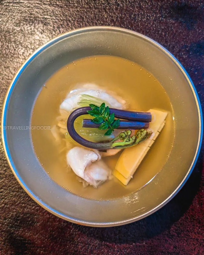 Clear Soup Course at Hanasanshou Kaiseki at Park Hotel Tokyo in Shinbashi