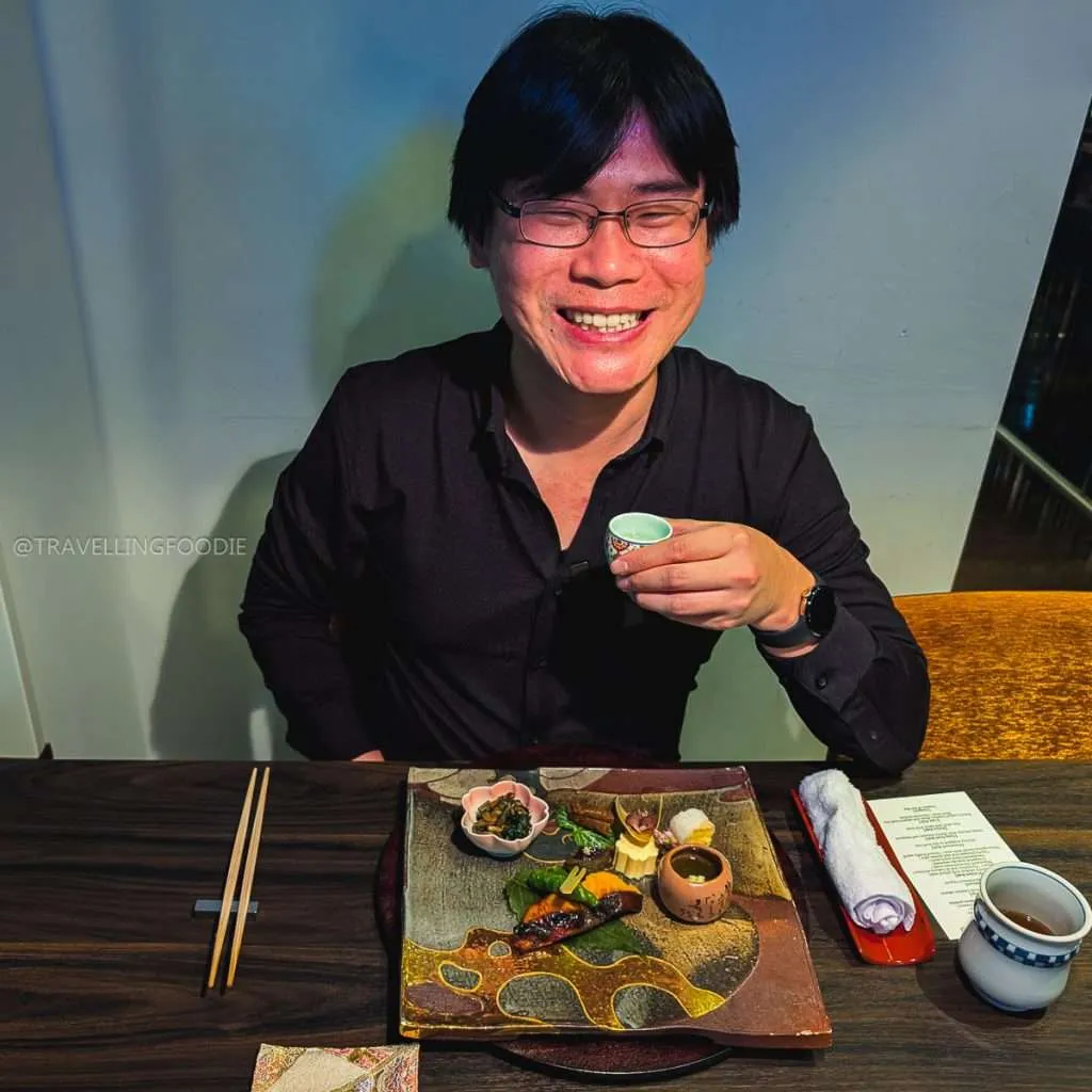 Travelling Foodie Raymond Cua enjoying kaiseki at Hanasanshou in Park Hotel Tokyo