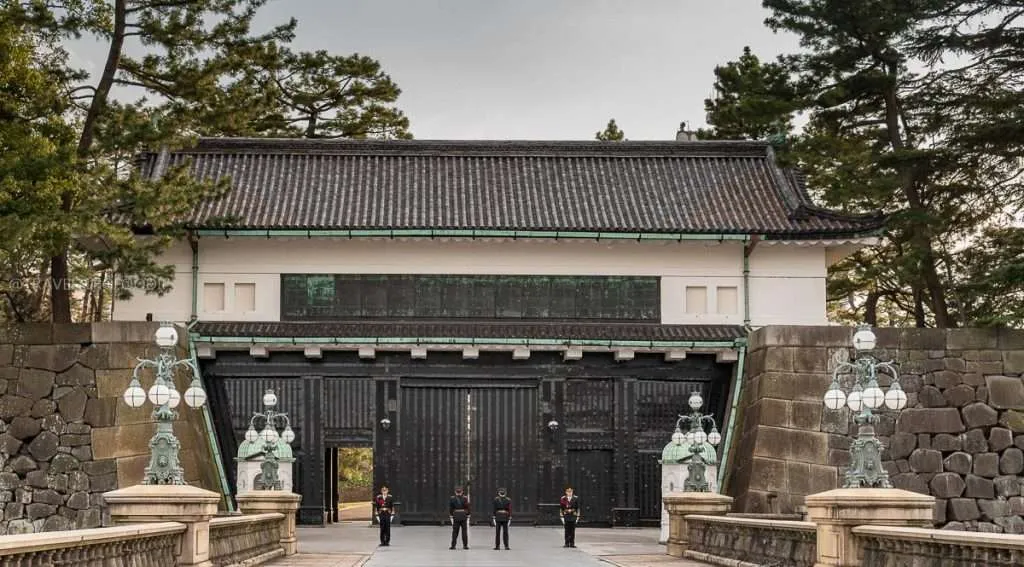 Imperial Palace in Chiyoda neighborhood in Tokyo