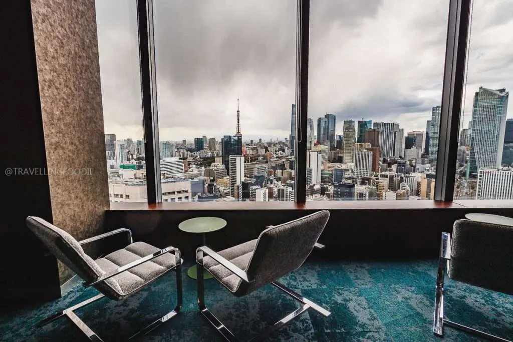 Daytime view from Executive Museum Lounge at Park Hotel Tokyo