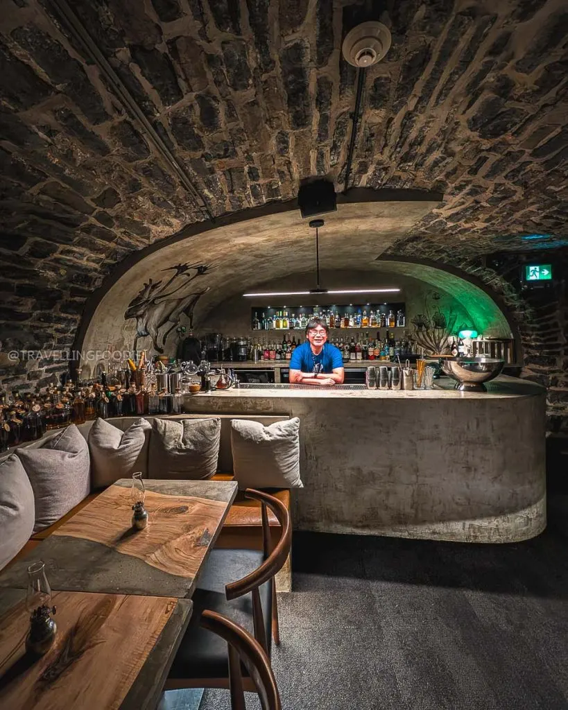 Travelling Foodie Raymond Cua at Restaurant Taniere Cellar for Quebec City Food Tour