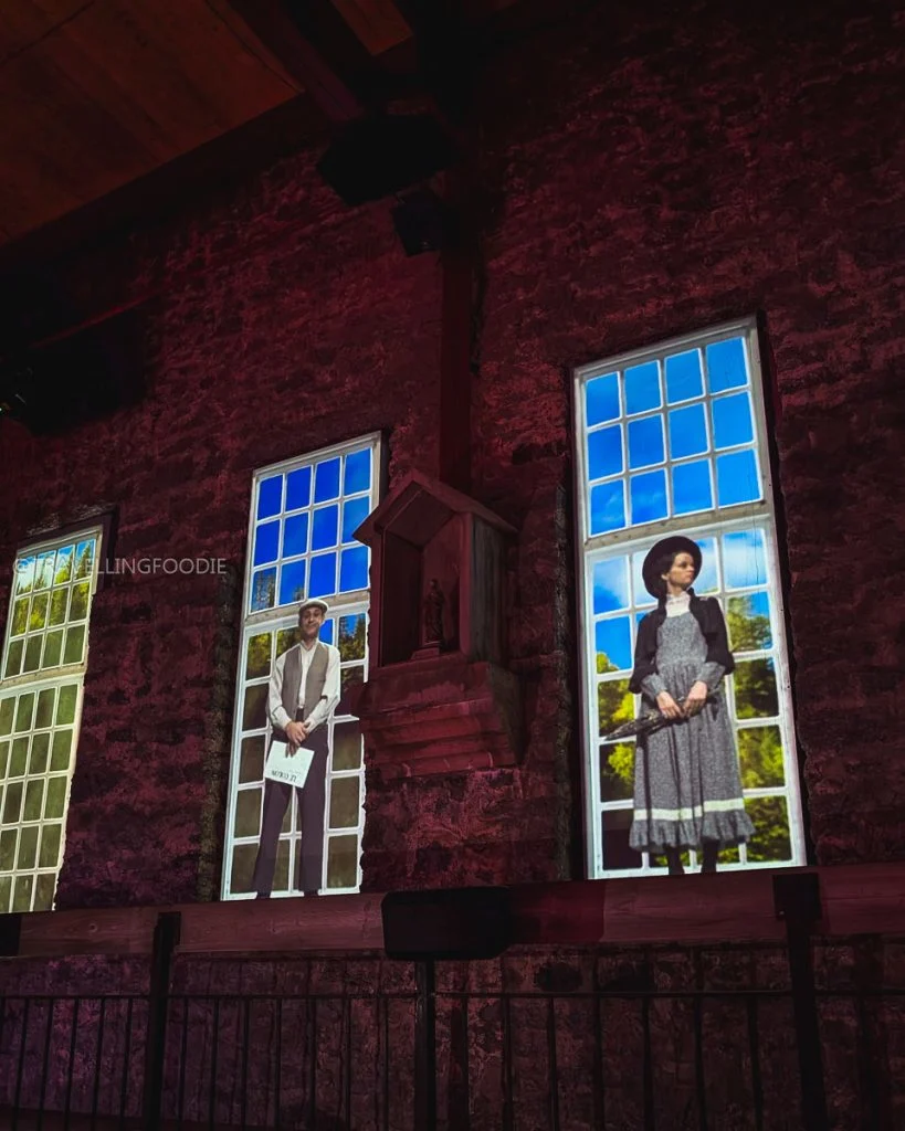 Ghost Projection at Val-Jalbert Historic Village in Saguenay, Quebec