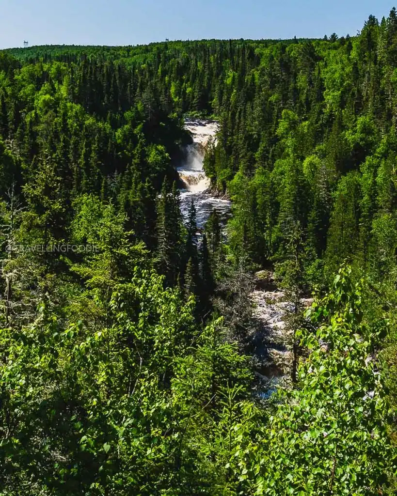 Maligne Falls at Val-Jalbert Historic Village in Saguenay-Lac-Saint-Jean