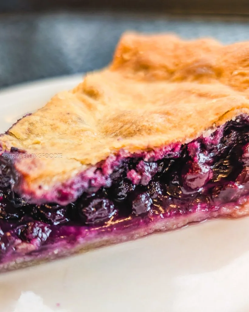 Wild Blueberry Pie, one of the best food to try at Saguenay-Lac-Saint-Jean