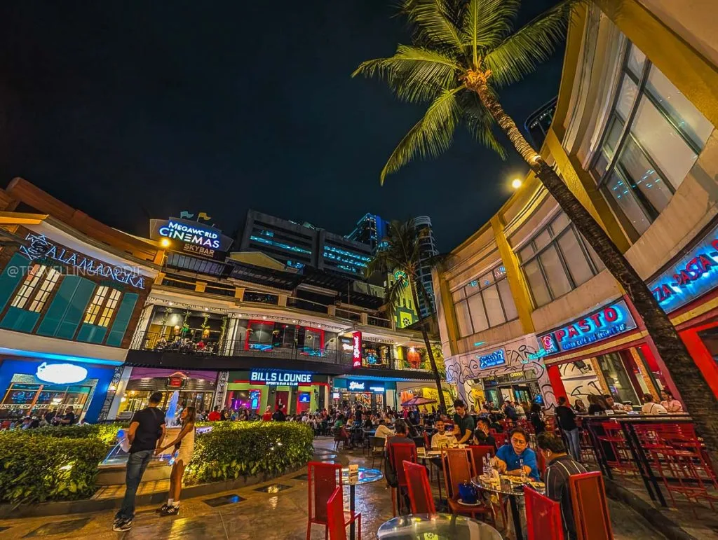 Eastwood City Walk at Nightlife in Manila, Philippines