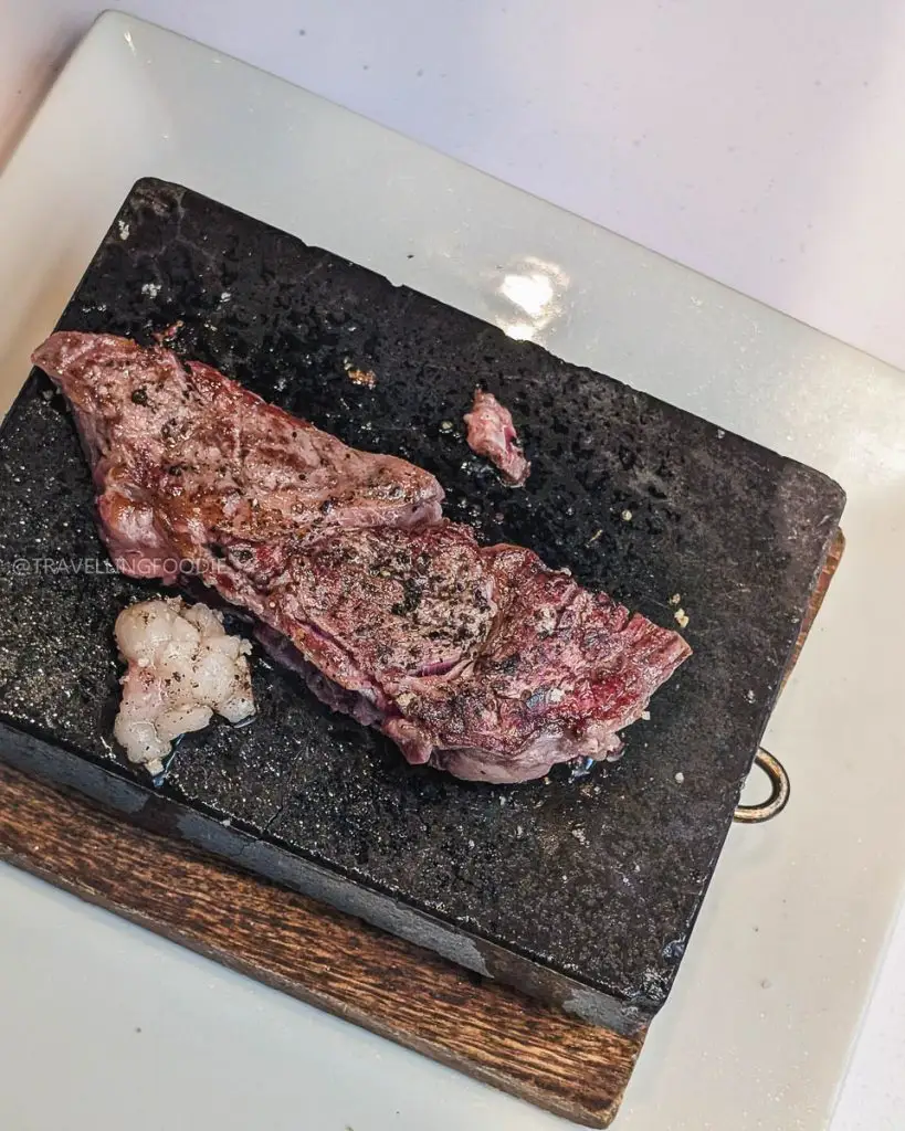 Seared Steak on Stonegrill at House of Wagyu at Eastwood City Manila