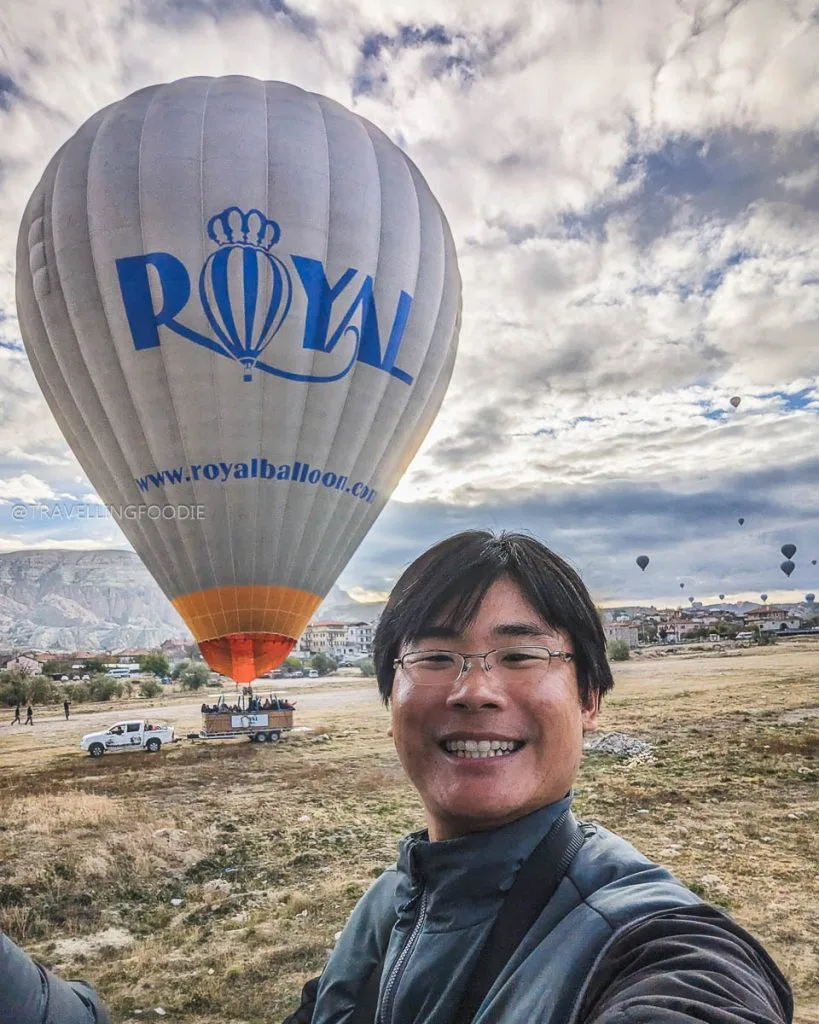 Travelling Foodie Raymond Cua with Royal Balloon landed in Goreme, Turkiye