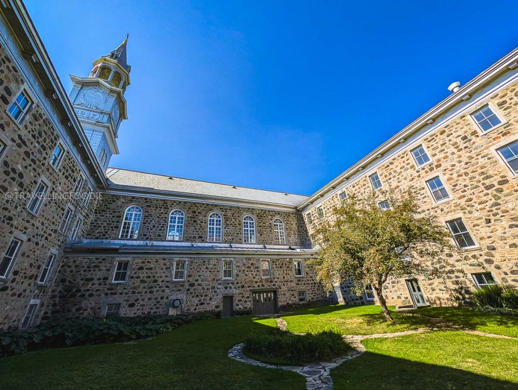 Courtyard at Oka Abbey in Laurentides, Quebec