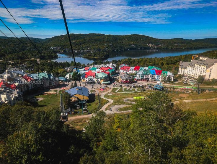 View of Mont Tremblant Pedestrian Village on Panoramic Gondola Ride