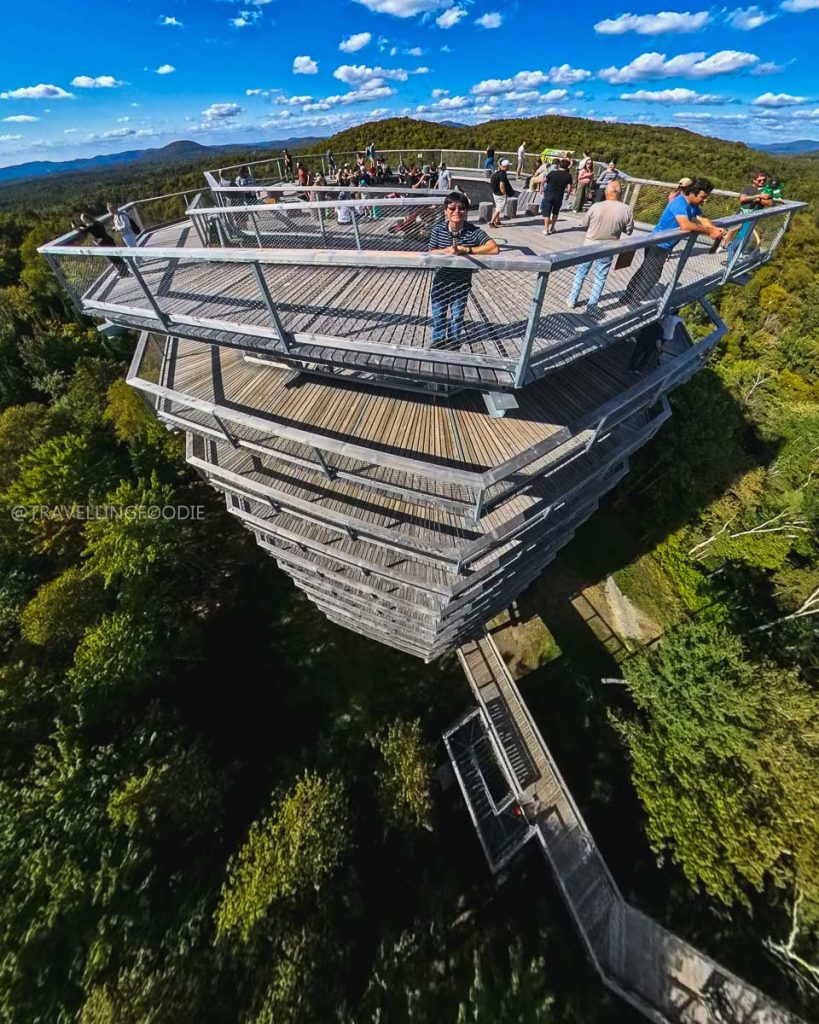 Travelling Foodie Raymond Cua enjoying one of the best attractions in The Laurentians, Quebec