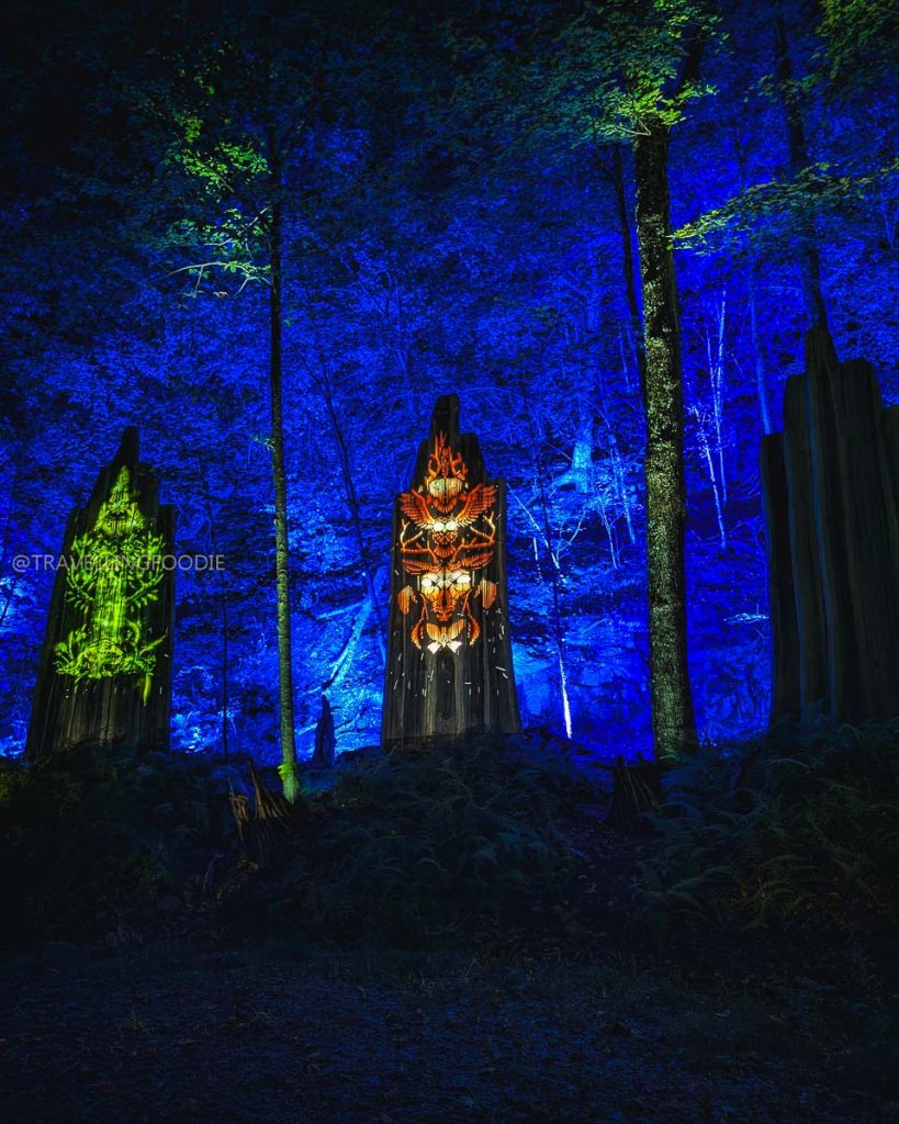 Enchanted Forest at one of the best things to do in The Laurentians at night