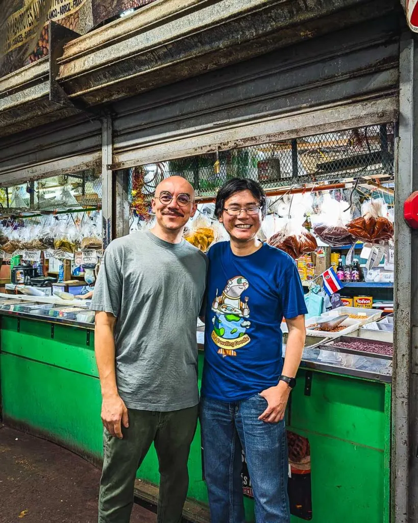 Chef Humberto Romaguera and Travelling Foodie Raymond Cua at Borbon Market in San Jose, Costa Rica