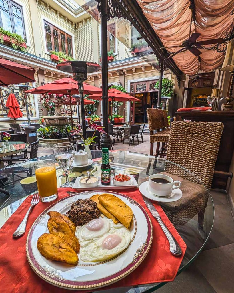 Breakfast at Grano de Oro Restaurant, one of the best places to eat in San Jose