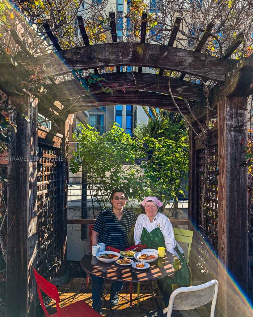Travelling Foodie Raymond Cua and Chef Anja Voth at Anja's Kitchen in Berkeley, California