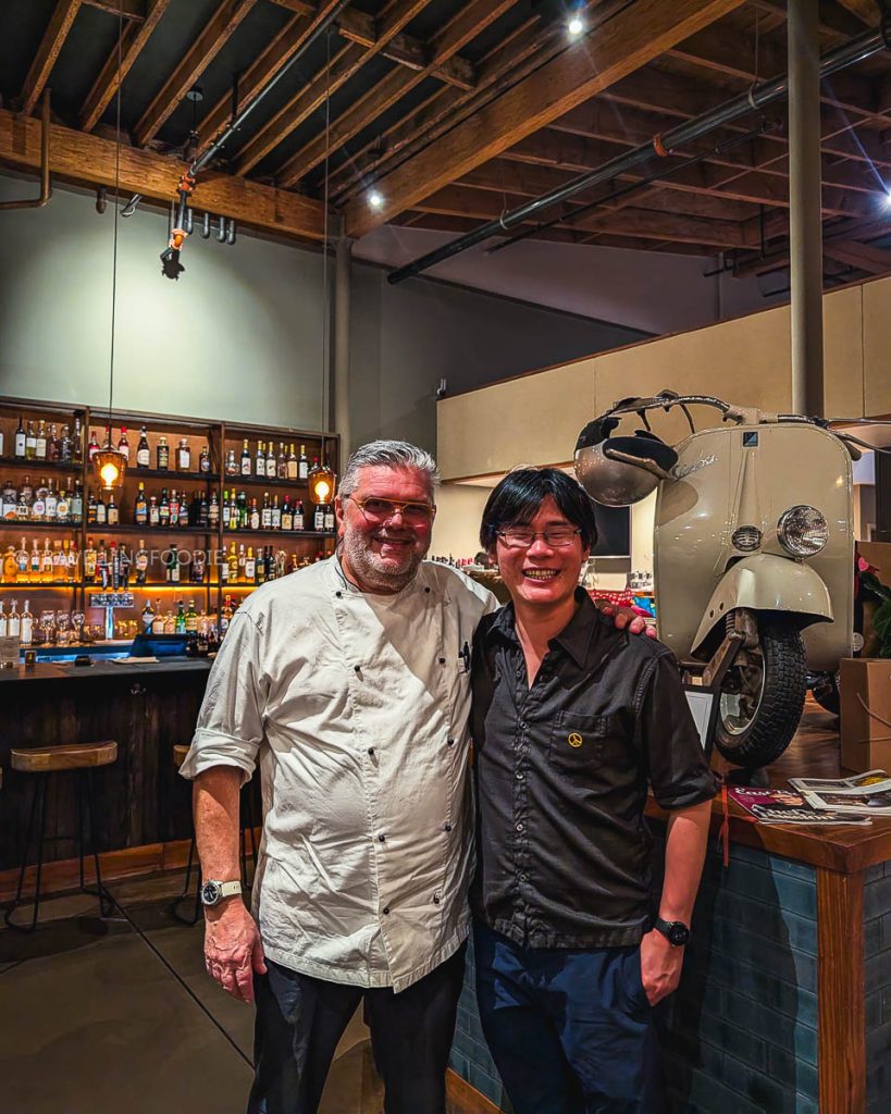 Travelling Foodie Raymond Cua and Chef Gianluca Guglielmi at Donato and Co in Berkeley, California