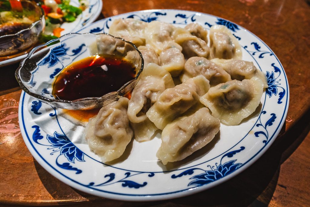 Boiled pork dumplings at Great China, one of the best places to eat in Berkeley for authentic Northern Chinese food.