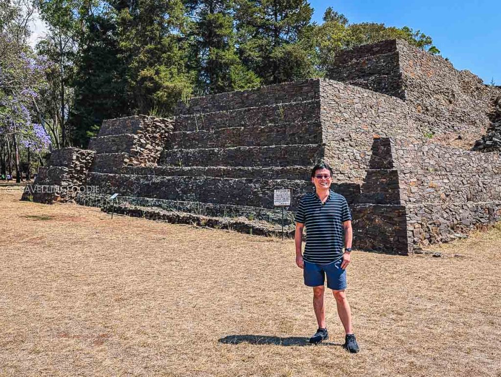 Travelling Foodie Raymond Raymond Cua visiting the historic Las Yacatas ruins during a beautiful 3 days in Michoacan vacation.