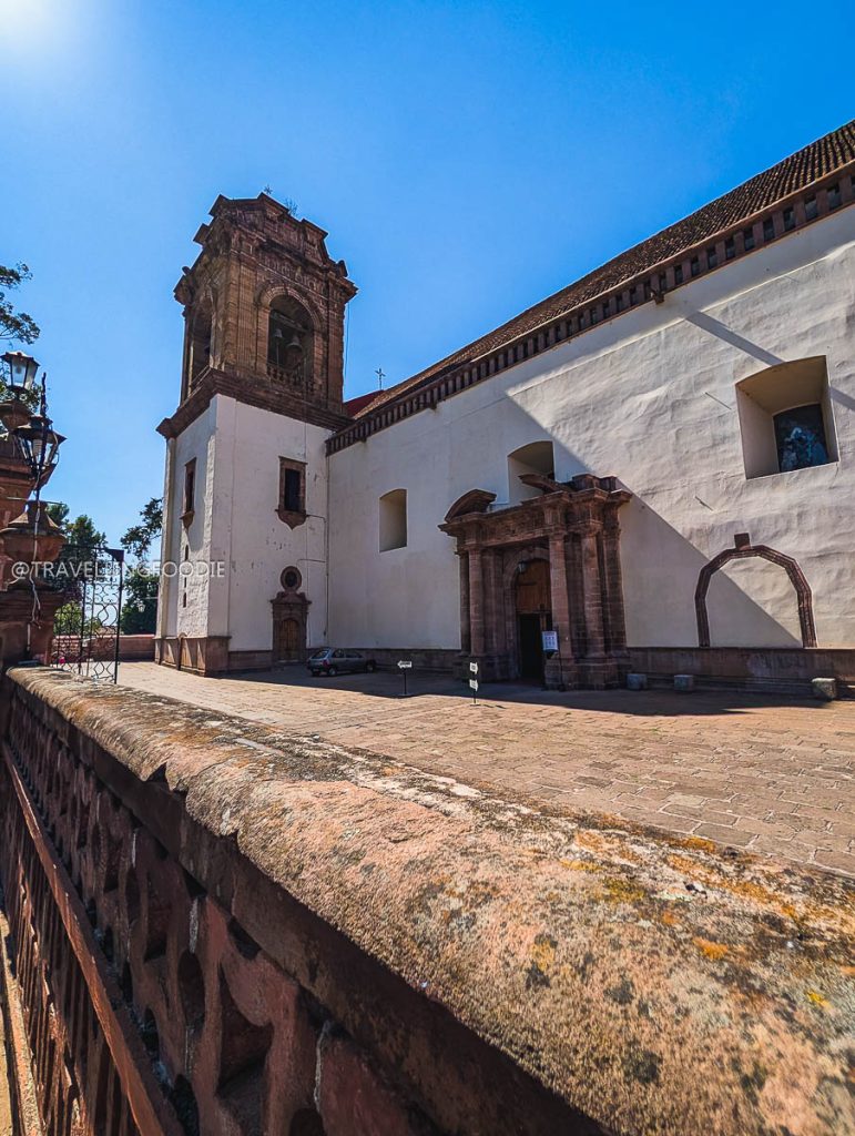 Stunning architecture at the Basilica of Our Lady of Health in Patzcuaro during a Michoacan road trip.