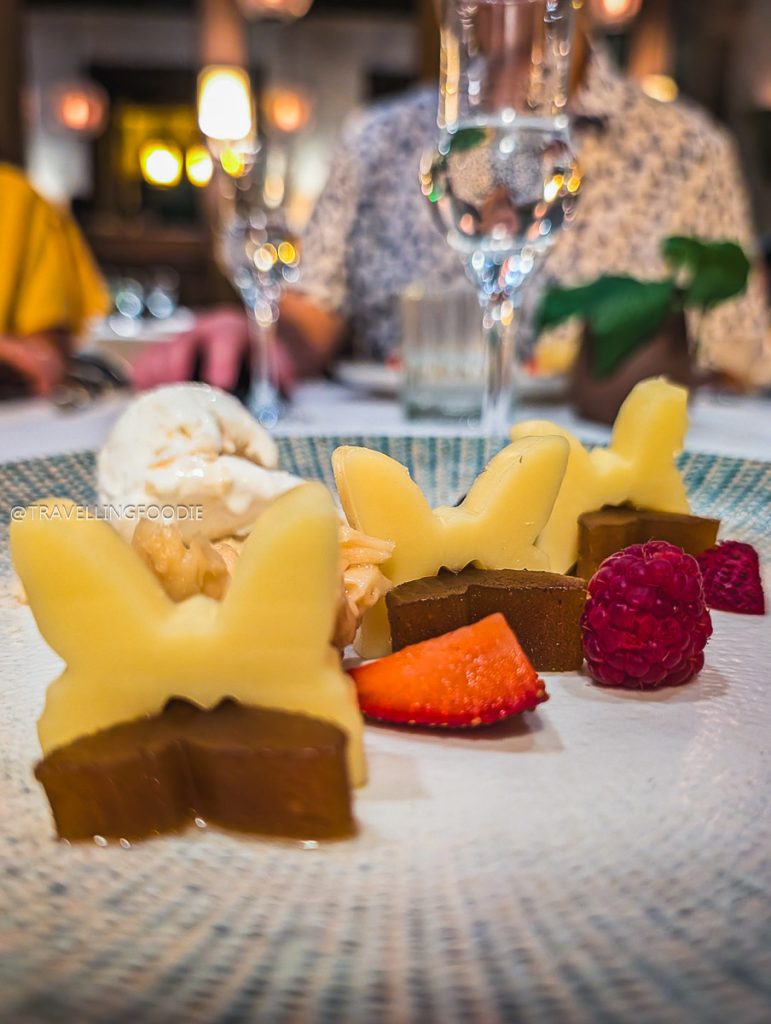 Butterfly-shaped Ate Moreliano and cheese dessert, tasting the best food in Michoacan on our trip.