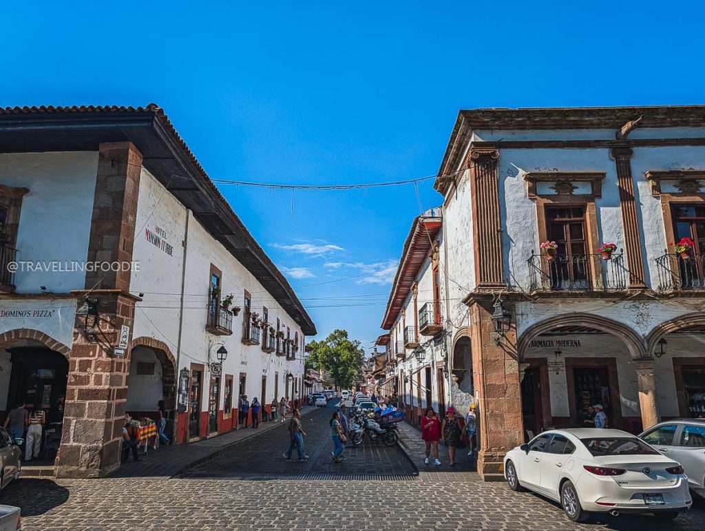 Strolling the charming cobblestone streets of Patzcuaro during our epic 3 days in Michoacan road trip.