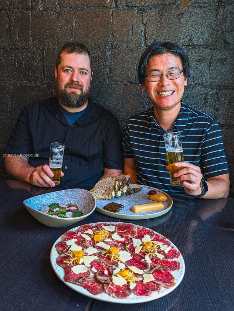 Travelling Foodie enjoying craft beer and delicious raw bar appetizers at Bar Lupulus Ottawa.