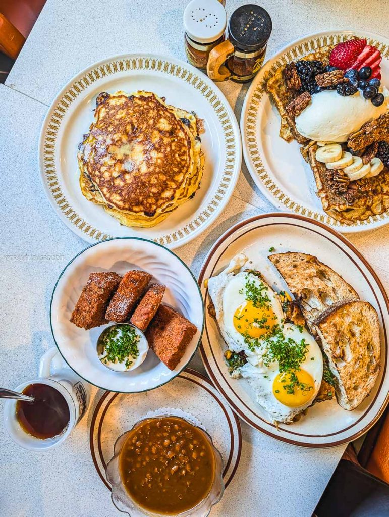A hearty breakfast spread at Dukes, highlighting what to eat in Ottawa.