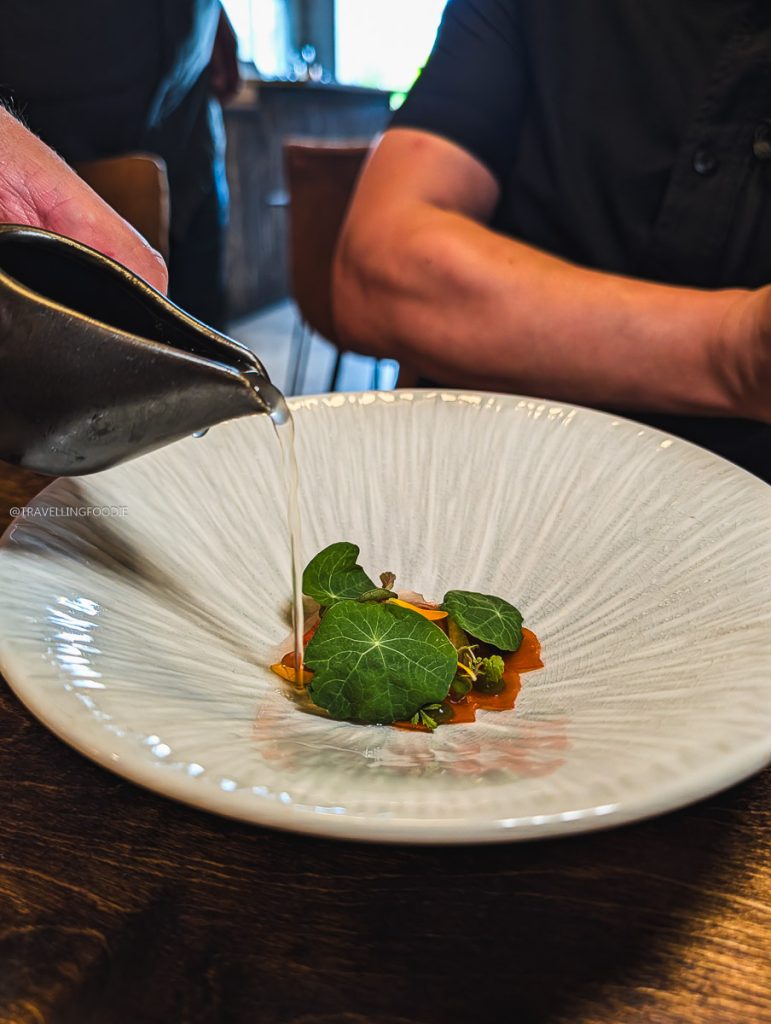 Gitanyow Salmon course at Perch, an Ottawa fine dining restaurant